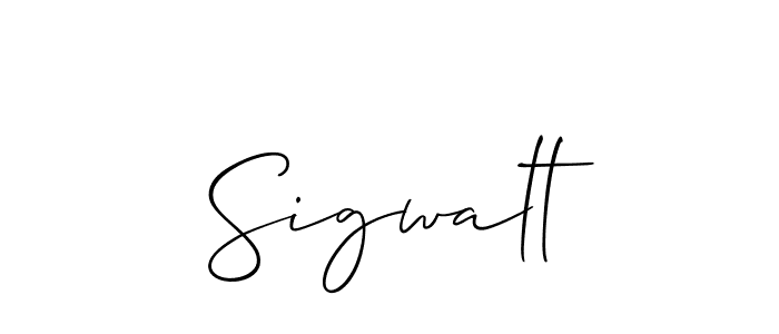 Sigwalt stylish signature style. Best Handwritten Sign (Allison_Script) for my name. Handwritten Signature Collection Ideas for my name Sigwalt. Sigwalt signature style 2 images and pictures png