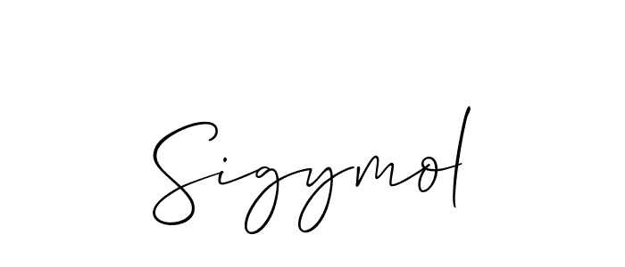 Use a signature maker to create a handwritten signature online. With this signature software, you can design (Allison_Script) your own signature for name Sigymol. Sigymol signature style 2 images and pictures png