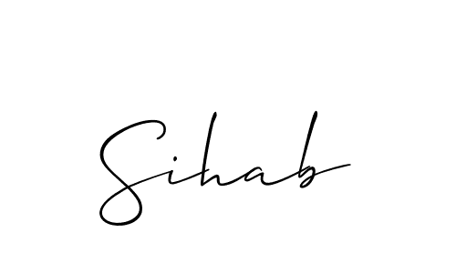 Also we have Sihab name is the best signature style. Create professional handwritten signature collection using Allison_Script autograph style. Sihab signature style 2 images and pictures png