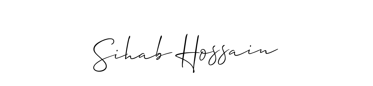 How to Draw Sihab Hossain signature style? Allison_Script is a latest design signature styles for name Sihab Hossain. Sihab Hossain signature style 2 images and pictures png