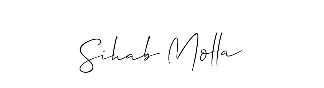 Make a short Sihab Molla signature style. Manage your documents anywhere anytime using Allison_Script. Create and add eSignatures, submit forms, share and send files easily. Sihab Molla signature style 2 images and pictures png