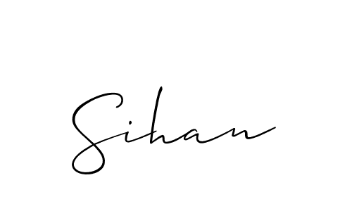 Allison_Script is a professional signature style that is perfect for those who want to add a touch of class to their signature. It is also a great choice for those who want to make their signature more unique. Get Sihan name to fancy signature for free. Sihan signature style 2 images and pictures png