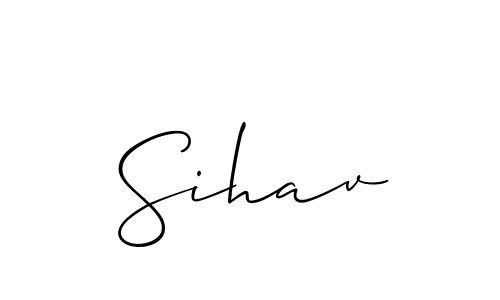 Best and Professional Signature Style for Sihav. Allison_Script Best Signature Style Collection. Sihav signature style 2 images and pictures png