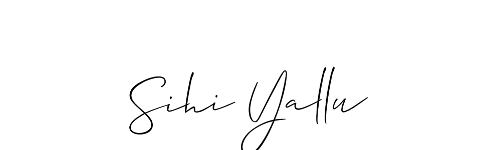 Similarly Allison_Script is the best handwritten signature design. Signature creator online .You can use it as an online autograph creator for name Sihi Yallu. Sihi Yallu signature style 2 images and pictures png