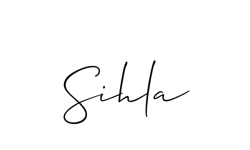 Design your own signature with our free online signature maker. With this signature software, you can create a handwritten (Allison_Script) signature for name Sihla. Sihla signature style 2 images and pictures png