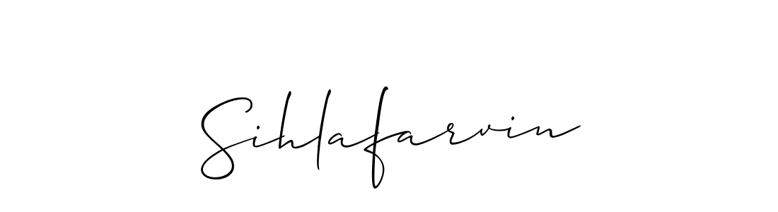 Also we have Sihlafarvin name is the best signature style. Create professional handwritten signature collection using Allison_Script autograph style. Sihlafarvin signature style 2 images and pictures png