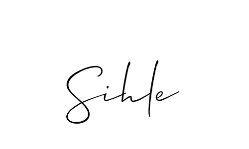 How to make Sihle name signature. Use Allison_Script style for creating short signs online. This is the latest handwritten sign. Sihle signature style 2 images and pictures png