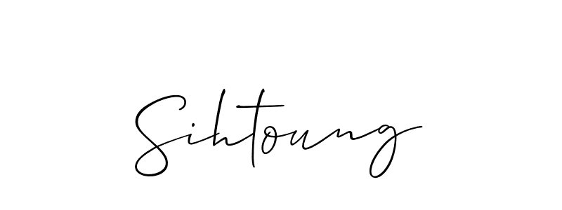 You should practise on your own different ways (Allison_Script) to write your name (Sihtoung) in signature. don't let someone else do it for you. Sihtoung signature style 2 images and pictures png