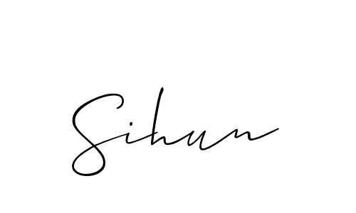 How to make Sihun signature? Allison_Script is a professional autograph style. Create handwritten signature for Sihun name. Sihun signature style 2 images and pictures png