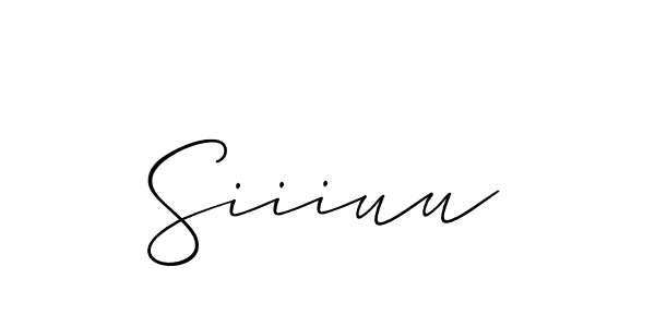 Also we have Siiiuu name is the best signature style. Create professional handwritten signature collection using Allison_Script autograph style. Siiiuu signature style 2 images and pictures png