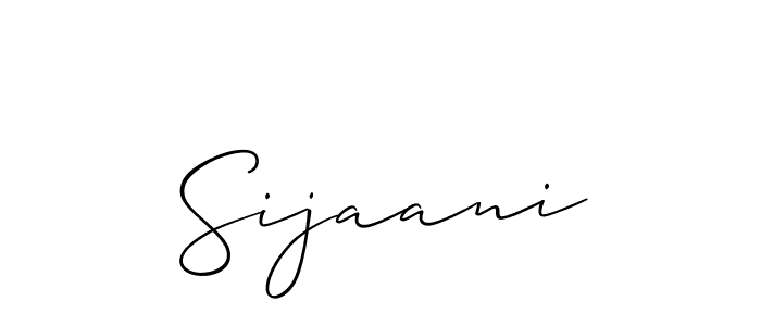 Make a beautiful signature design for name Sijaani. With this signature (Allison_Script) style, you can create a handwritten signature for free. Sijaani signature style 2 images and pictures png