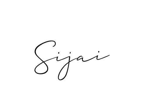 Design your own signature with our free online signature maker. With this signature software, you can create a handwritten (Allison_Script) signature for name Sijai. Sijai signature style 2 images and pictures png