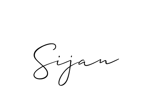 Use a signature maker to create a handwritten signature online. With this signature software, you can design (Allison_Script) your own signature for name Sijan. Sijan signature style 2 images and pictures png