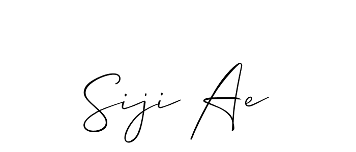 You should practise on your own different ways (Allison_Script) to write your name (Siji Ae) in signature. don't let someone else do it for you. Siji Ae signature style 2 images and pictures png