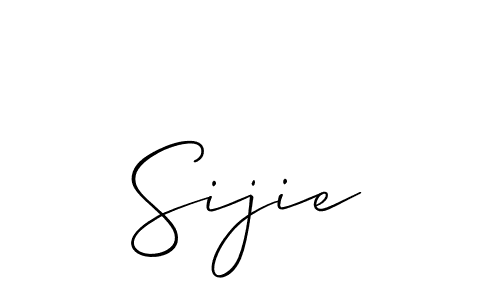 Design your own signature with our free online signature maker. With this signature software, you can create a handwritten (Allison_Script) signature for name Sijie. Sijie signature style 2 images and pictures png