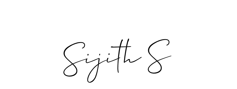 How to make Sijith S signature? Allison_Script is a professional autograph style. Create handwritten signature for Sijith S name. Sijith S signature style 2 images and pictures png