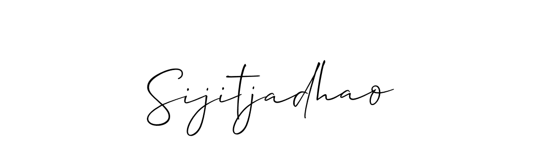 How to make Sijitjadhao signature? Allison_Script is a professional autograph style. Create handwritten signature for Sijitjadhao name. Sijitjadhao signature style 2 images and pictures png