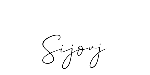 Create a beautiful signature design for name Sijovj. With this signature (Allison_Script) fonts, you can make a handwritten signature for free. Sijovj signature style 2 images and pictures png