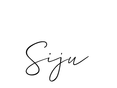 Use a signature maker to create a handwritten signature online. With this signature software, you can design (Allison_Script) your own signature for name Siju. Siju signature style 2 images and pictures png