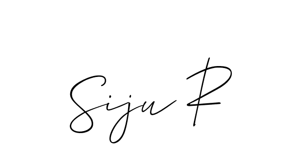 Make a beautiful signature design for name Siju R. With this signature (Allison_Script) style, you can create a handwritten signature for free. Siju R signature style 2 images and pictures png