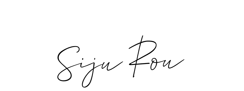 Make a beautiful signature design for name Siju Rou. With this signature (Allison_Script) style, you can create a handwritten signature for free. Siju Rou signature style 2 images and pictures png