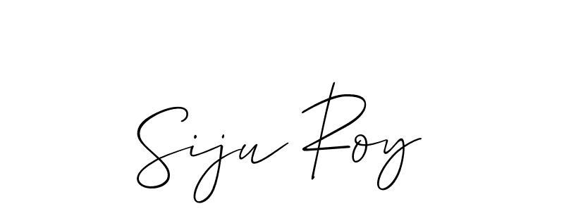 How to make Siju Roy name signature. Use Allison_Script style for creating short signs online. This is the latest handwritten sign. Siju Roy signature style 2 images and pictures png