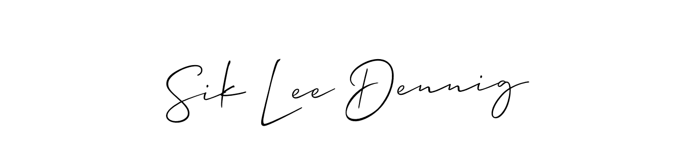 How to make Sik Lee Dennig name signature. Use Allison_Script style for creating short signs online. This is the latest handwritten sign. Sik Lee Dennig signature style 2 images and pictures png