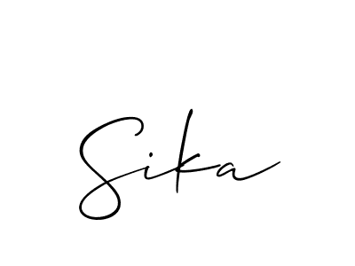 if you are searching for the best signature style for your name Sika. so please give up your signature search. here we have designed multiple signature styles  using Allison_Script. Sika signature style 2 images and pictures png