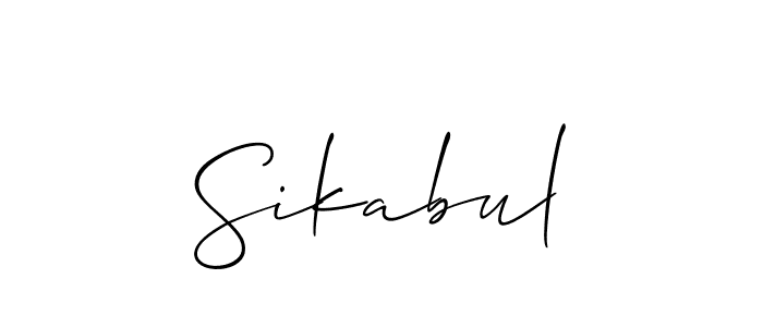 Sikabul stylish signature style. Best Handwritten Sign (Allison_Script) for my name. Handwritten Signature Collection Ideas for my name Sikabul. Sikabul signature style 2 images and pictures png