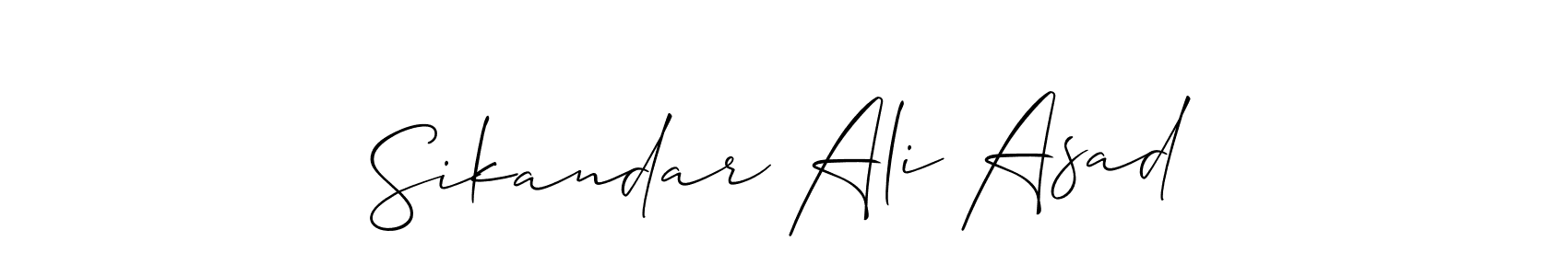 This is the best signature style for the Sikandar Ali Asad name. Also you like these signature font (Allison_Script). Mix name signature. Sikandar Ali Asad signature style 2 images and pictures png