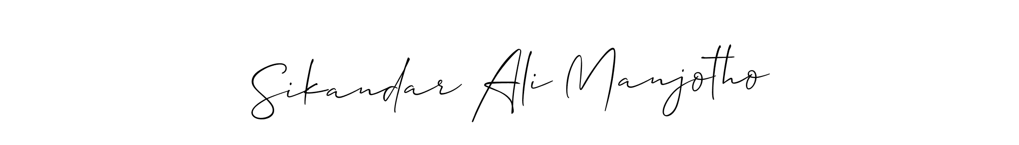 Similarly Allison_Script is the best handwritten signature design. Signature creator online .You can use it as an online autograph creator for name Sikandar Ali Manjotho. Sikandar Ali Manjotho signature style 2 images and pictures png