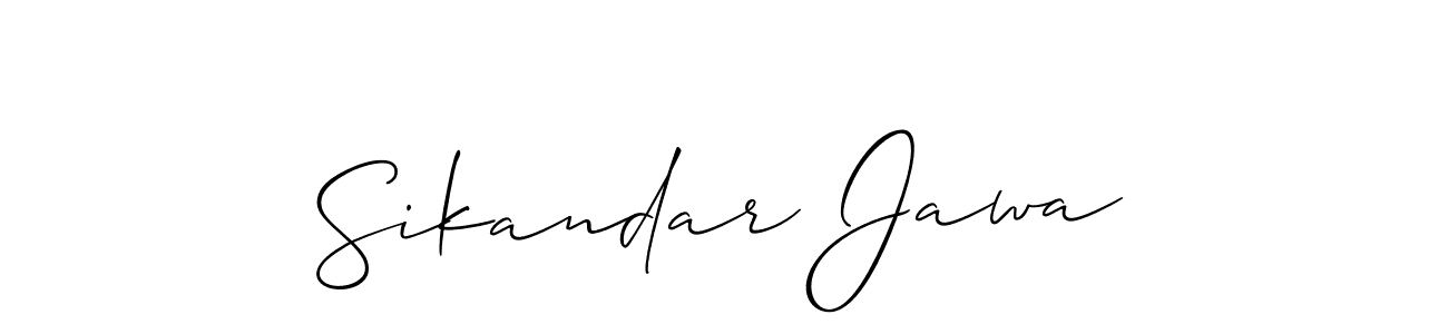 How to Draw Sikandar Jawa signature style? Allison_Script is a latest design signature styles for name Sikandar Jawa. Sikandar Jawa signature style 2 images and pictures png
