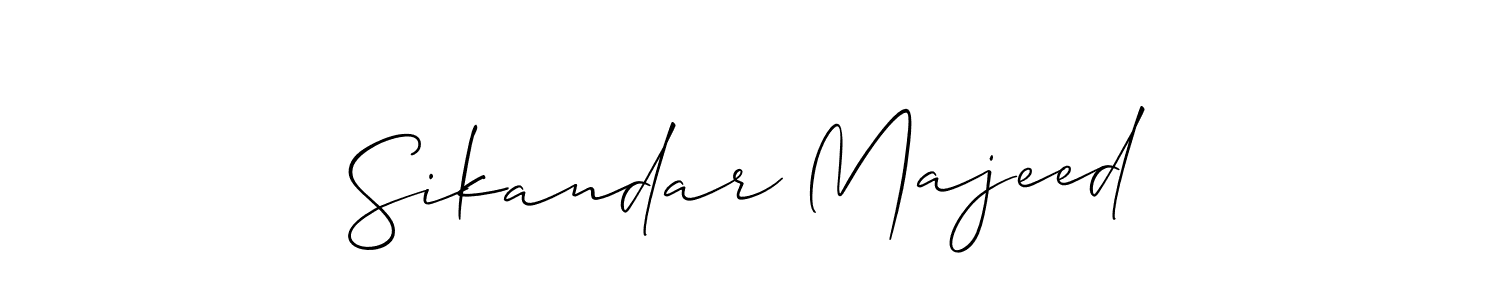 Sikandar Majeed stylish signature style. Best Handwritten Sign (Allison_Script) for my name. Handwritten Signature Collection Ideas for my name Sikandar Majeed. Sikandar Majeed signature style 2 images and pictures png