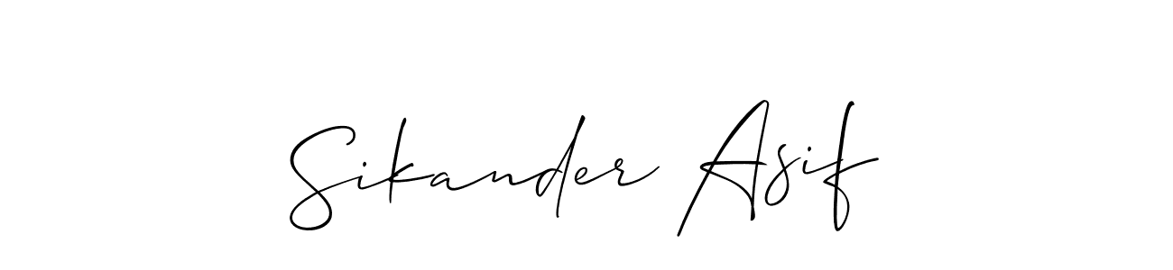 Make a beautiful signature design for name Sikander Asif. Use this online signature maker to create a handwritten signature for free. Sikander Asif signature style 2 images and pictures png