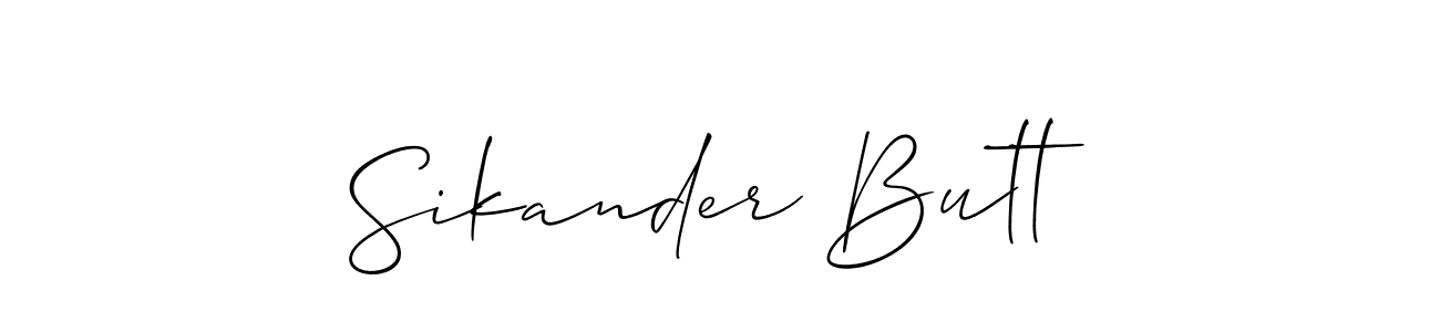 Create a beautiful signature design for name Sikander Butt. With this signature (Allison_Script) fonts, you can make a handwritten signature for free. Sikander Butt signature style 2 images and pictures png