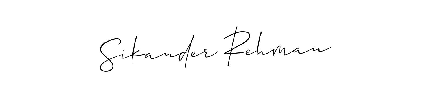 if you are searching for the best signature style for your name Sikander Rehman. so please give up your signature search. here we have designed multiple signature styles  using Allison_Script. Sikander Rehman signature style 2 images and pictures png