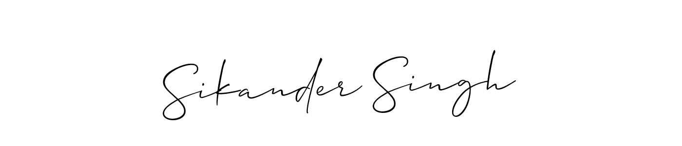 Make a short Sikander Singh signature style. Manage your documents anywhere anytime using Allison_Script. Create and add eSignatures, submit forms, share and send files easily. Sikander Singh signature style 2 images and pictures png