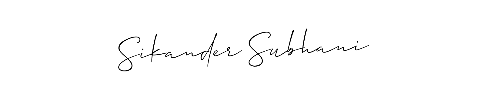 Best and Professional Signature Style for Sikander Subhani. Allison_Script Best Signature Style Collection. Sikander Subhani signature style 2 images and pictures png