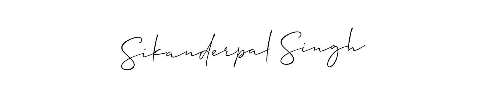 Use a signature maker to create a handwritten signature online. With this signature software, you can design (Allison_Script) your own signature for name Sikanderpal Singh. Sikanderpal Singh signature style 2 images and pictures png