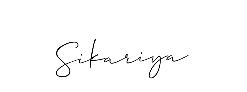 How to Draw Sikariya signature style? Allison_Script is a latest design signature styles for name Sikariya. Sikariya signature style 2 images and pictures png