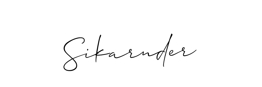 It looks lik you need a new signature style for name Sikarnder. Design unique handwritten (Allison_Script) signature with our free signature maker in just a few clicks. Sikarnder signature style 2 images and pictures png