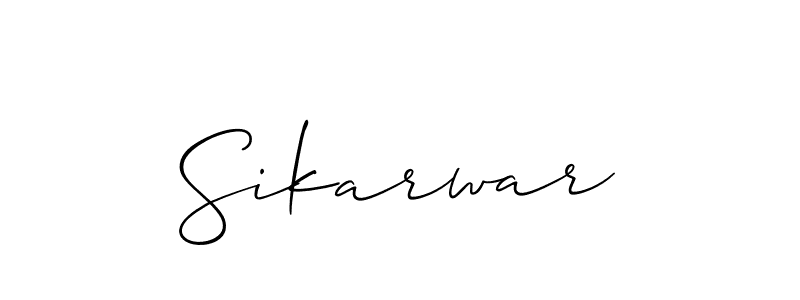 How to make Sikarwar signature? Allison_Script is a professional autograph style. Create handwritten signature for Sikarwar name. Sikarwar signature style 2 images and pictures png