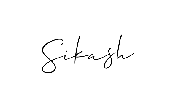 Similarly Allison_Script is the best handwritten signature design. Signature creator online .You can use it as an online autograph creator for name Sikash. Sikash signature style 2 images and pictures png