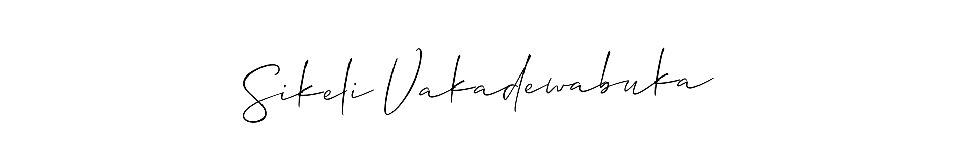 Make a beautiful signature design for name Sikeli Vakadewabuka. With this signature (Allison_Script) style, you can create a handwritten signature for free. Sikeli Vakadewabuka signature style 2 images and pictures png