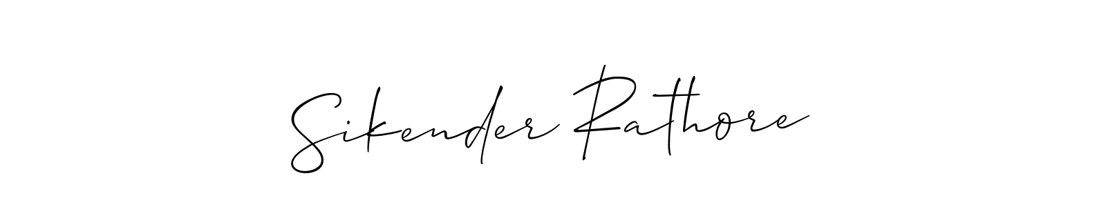 Sikender Rathore stylish signature style. Best Handwritten Sign (Allison_Script) for my name. Handwritten Signature Collection Ideas for my name Sikender Rathore. Sikender Rathore signature style 2 images and pictures png