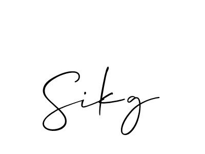 Also we have Sikg name is the best signature style. Create professional handwritten signature collection using Allison_Script autograph style. Sikg signature style 2 images and pictures png