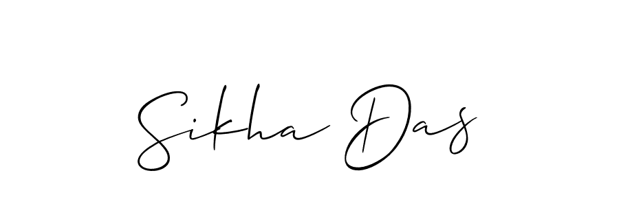 You should practise on your own different ways (Allison_Script) to write your name (Sikha Das) in signature. don't let someone else do it for you. Sikha Das signature style 2 images and pictures png