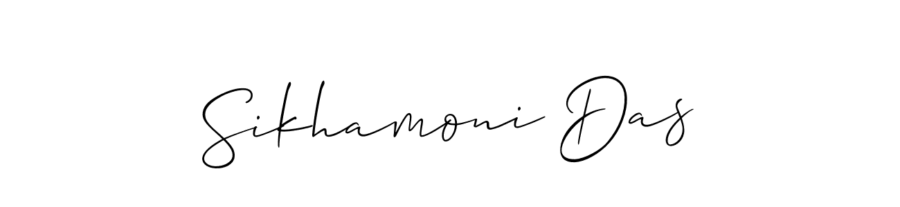 Similarly Allison_Script is the best handwritten signature design. Signature creator online .You can use it as an online autograph creator for name Sikhamoni Das. Sikhamoni Das signature style 2 images and pictures png