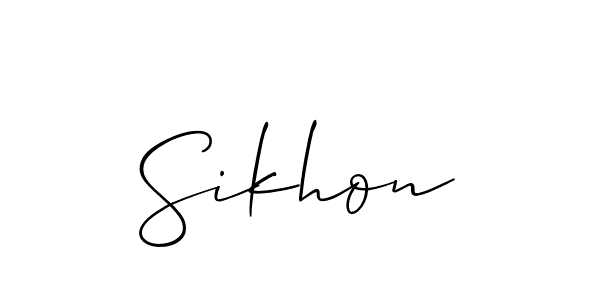 Make a beautiful signature design for name Sikhon. With this signature (Allison_Script) style, you can create a handwritten signature for free. Sikhon signature style 2 images and pictures png