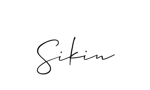 How to Draw Sikin signature style? Allison_Script is a latest design signature styles for name Sikin. Sikin signature style 2 images and pictures png